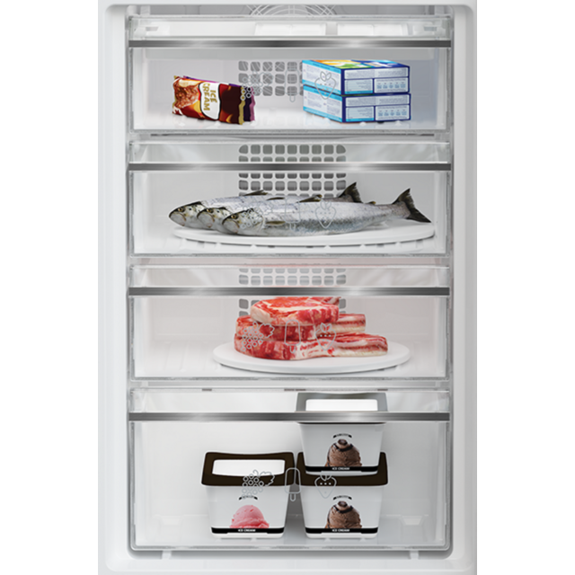 Blomberg KNE4564EVI Built In 50/50 Frost Free Fridge Freezer - Sliding Hinge - E Energy Rated