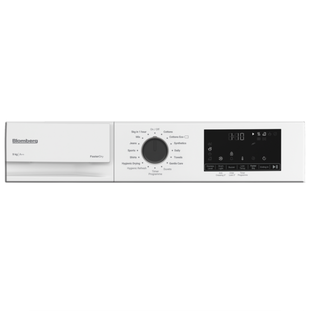 Blomberg LTAH39420W 9Kg Heat Pump Tumble Dryer - A++ Energy Rated - H84.6 W59.8 D60.8