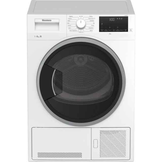 Blomberg LTK38020W 8Kg Condenser Tumble Dryer - Sensor Dry - B Energy Rated - H84.6 W59.7 D58.9
