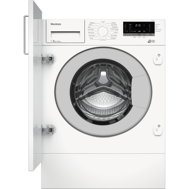 Blomberg LWI284410 8kg 1400 Spin Built In Washing Machine - White - C Energy Rated