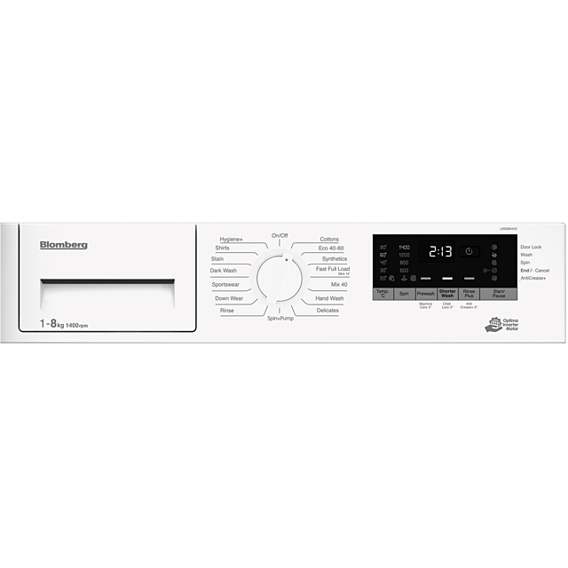 Blomberg LWI284410 8kg 1400 Spin Built In Washing Machine - White - C Energy Rated
