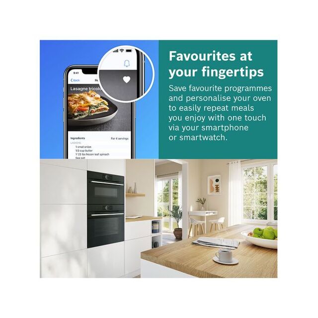 Bosch HSG7364B1B Series 8 Single Oven - Steam - Meat Probe - H59.5 W59.4 D54.8