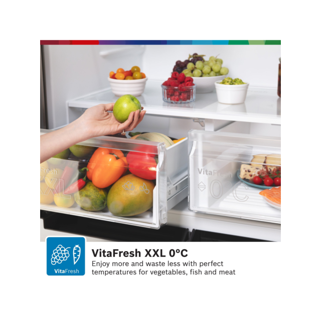 Bosch KFN96VPEAG Series 4 American Style Fridge Freezer - 