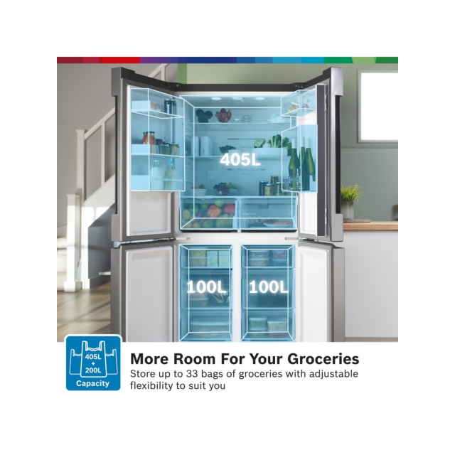 Bosch KFN96VPEAG Series 4 American Style Fridge Freezer - 
