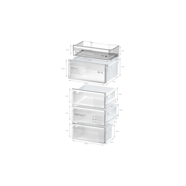 Bosch KGN392LDFG Series 4 Frost Free Fridge Freezer - D Energy Rated - H203 W60 D66.5