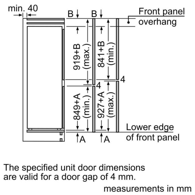 Bosch KIN85NSE0G Series 2 Built-In 50/50 Frost Free Fridge Freezer - Sliding Hinge - E Energy Rated
