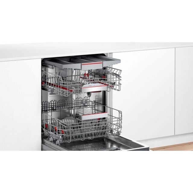 Bosch SMD6ZCX60G Series 6 Integrated Full Size Dishwasher - Top Rack - 13 Place Settings - C Energy 