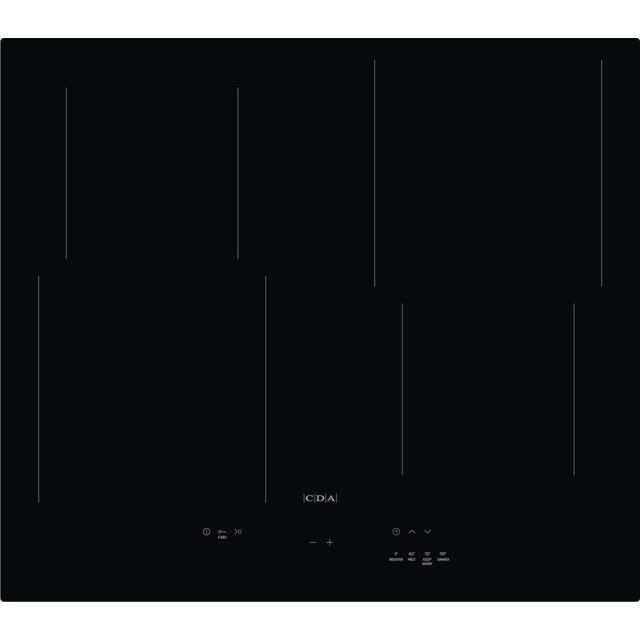 Cda HN6112FR 60Cm 4 Zone Induction Hob - Black Hardwired