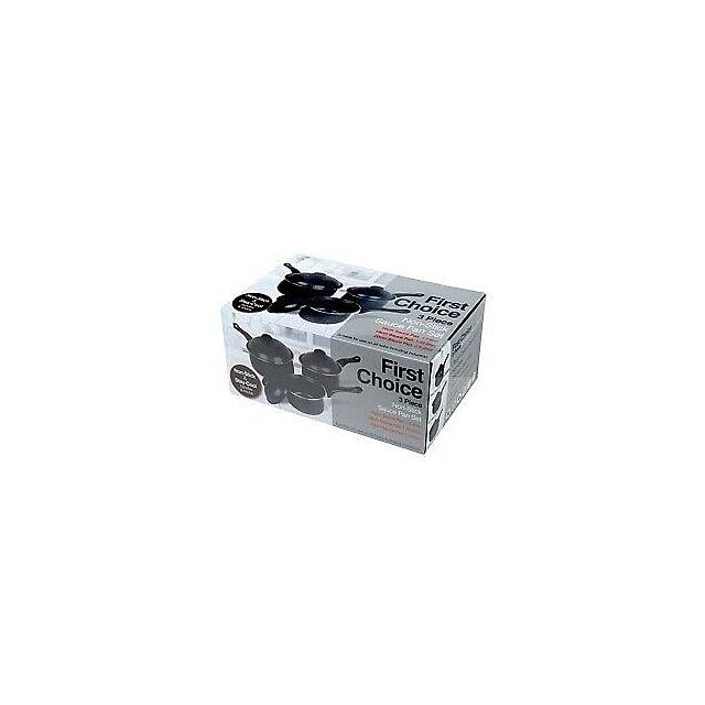 First Choice P120 3 Piece Black Induction Pan Set