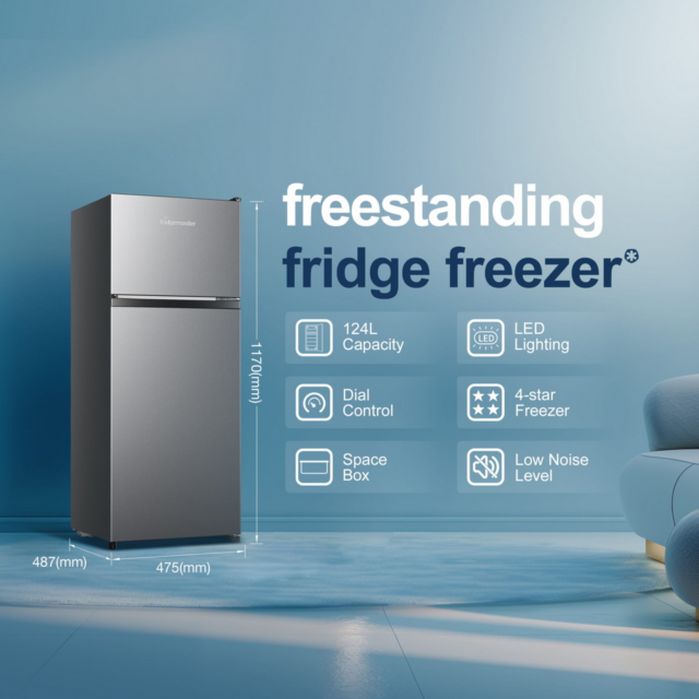 Fridgemaster MTM48120ES 70/30 Top Mount Fridge Freezer - H117 W47.5 D48.7