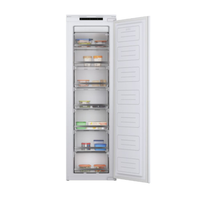 Haier HAUN518EWK Tall Built In Frost Free Freezer - 200L - Sliding Hinges - E Energy Rated - H176.9 