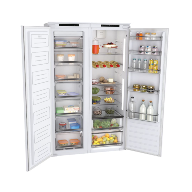 Haier HAUN518EWK Tall Built In Frost Free Freezer - 200L - Sliding Hinges - E Energy Rated - H176.9 