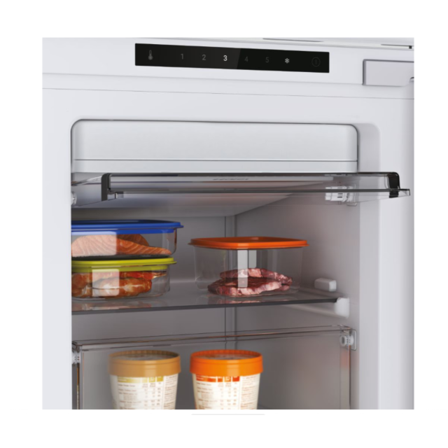 Haier HAUN518EWK Tall Built In Frost Free Freezer - 200L - Sliding Hinges - E Energy Rated - H176.9 