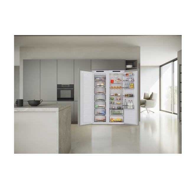 Haier HAUN518EWK Tall Built In Frost Free Freezer - 200L - Sliding Hinges - E Energy Rated - H176.9 