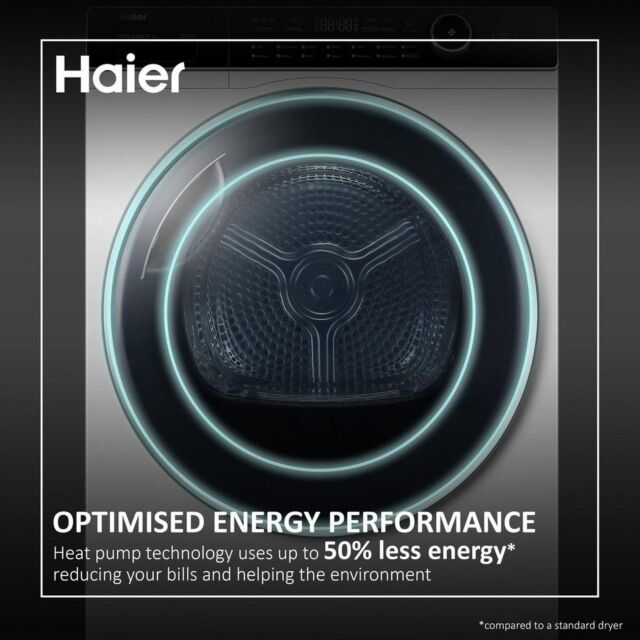 Haire HD90-A3959 9kg Heat Pump Tumble Dryer - White
