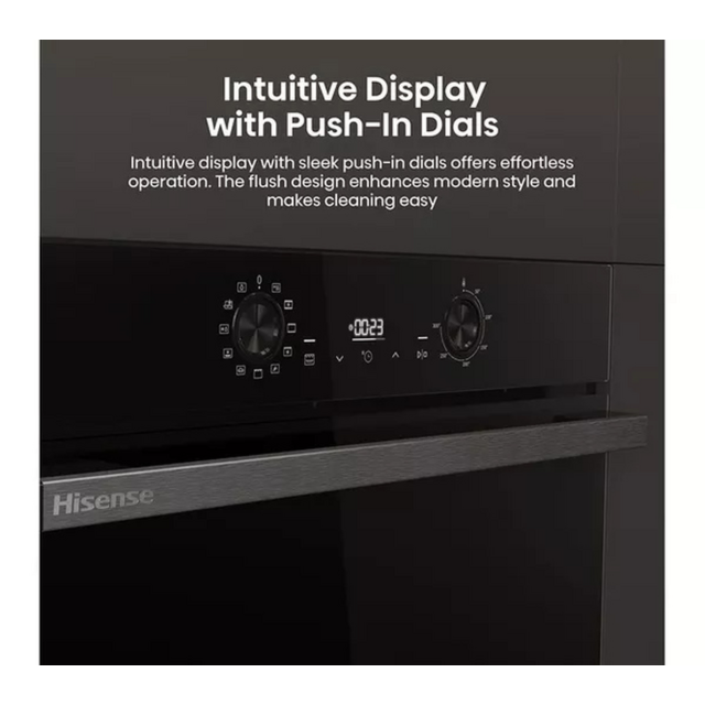 Hisense BI622ABPGUK Built In Electric Single Steam, Plug & Play Oven - H59.5 W59.5 D56.4