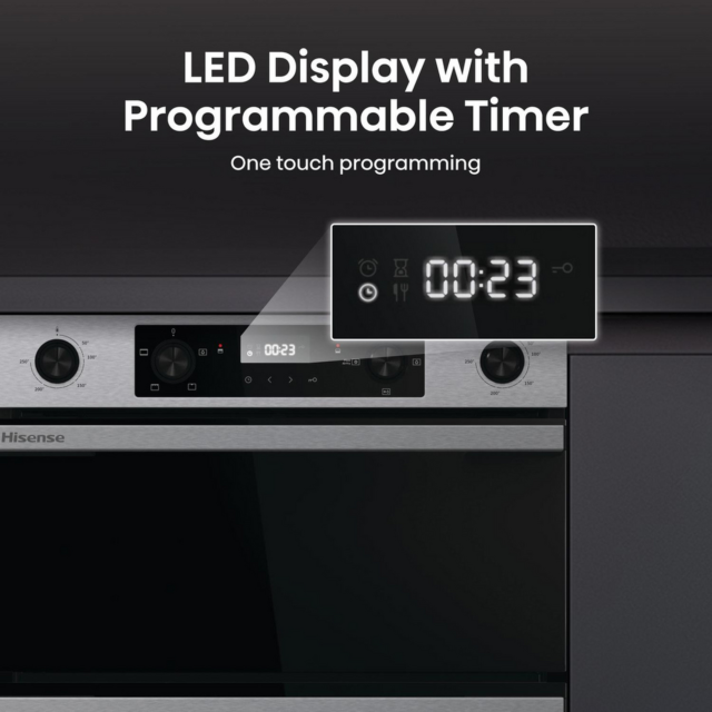 Hisense BUD714221CX 594Cm Built Under Electric Double Oven - H72 W59.4 D58