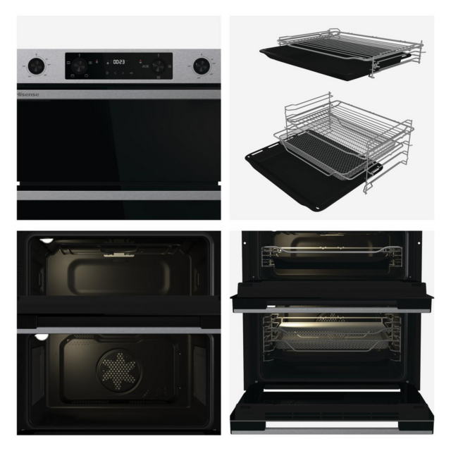 Hisense BUD714221CX 594Cm Built Under Electric Double Oven - H72 W59.4 D58