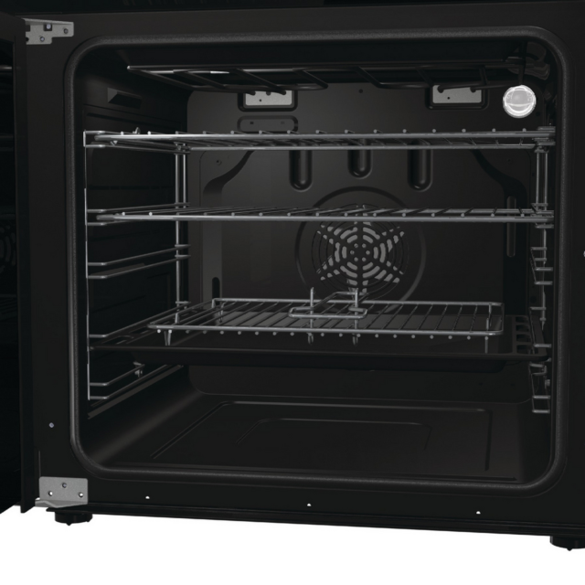 Hisense HDE3211BBUK 60cm Double Oven Electric Cooker with Ceramic Hob - Black