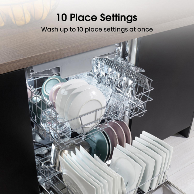 Hisense HS523E15WUK Slimline Dishwasher - 10 Place Settings - Top Rack - E Energy Rated 