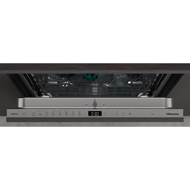 Hisense HV663A60UK Full-Size Integrated Dishwasher - 16 Place Settings - Top Rack - A Energy Rated