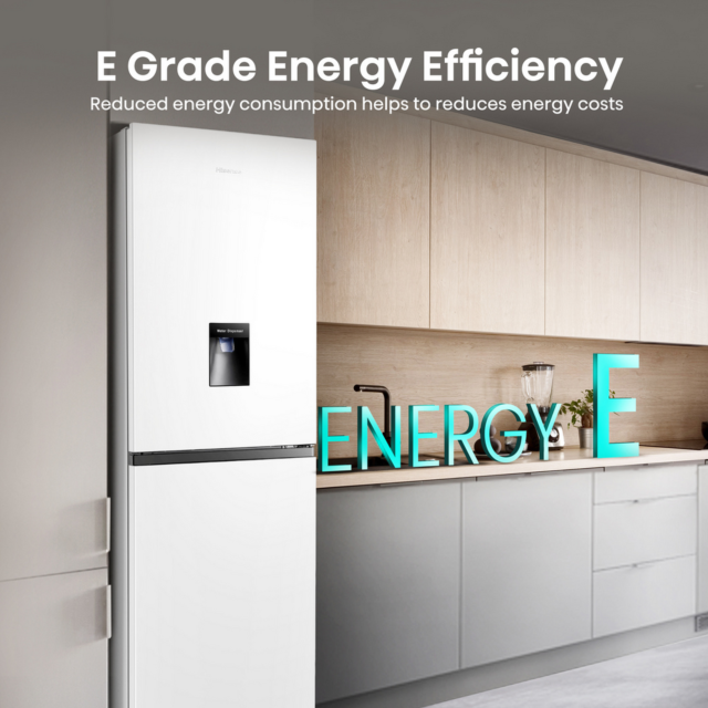 Hisense Rb327n4wwe 50/50 Total No Frost Fridge Freezer - E Energy Rated - H182.4 W55 D54.7 
