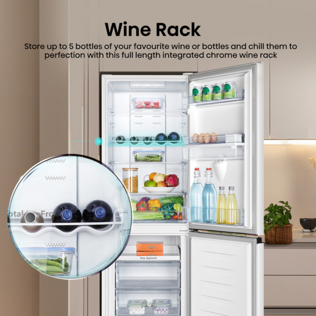 Hisense Rb327n4wwe 50/50 Total No Frost Fridge Freezer - E Energy Rated - H182.4 W55 D54.7 