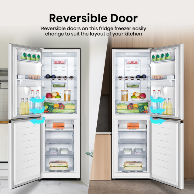 Hisense Rb327n4wwe 50/50 Total No Frost Fridge Freezer - E Energy Rated - H182.4 W55 D54.7 