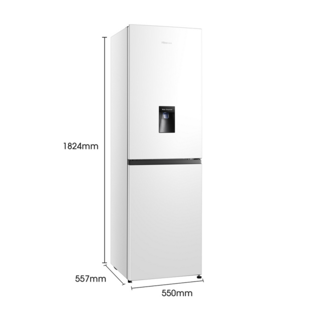 Hisense Rb327n4wwe 50/50 Total No Frost Fridge Freezer - E Energy Rated - H182.4 W55 D54.7 