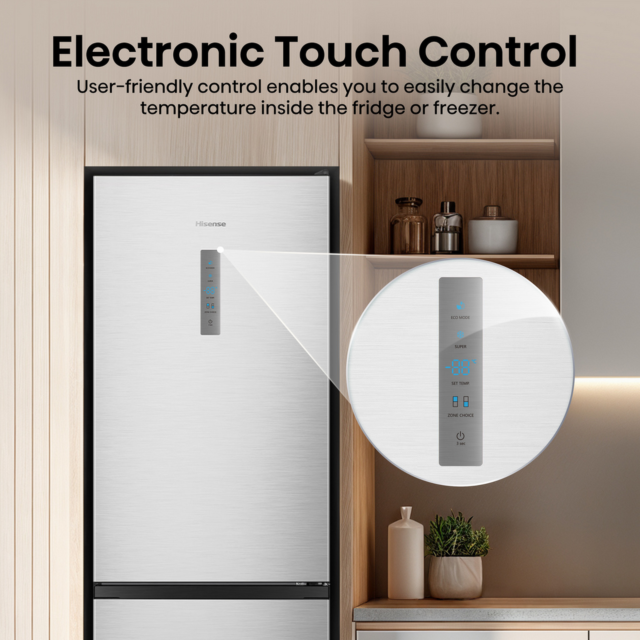 Hisense RB395N4BCE 60/40 Total No Frost Fridge Freezer - E Energy Rated - H186 W59.5 D59