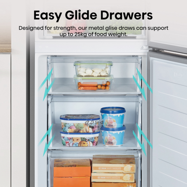 Hisense RB395N4BCE 60/40 Total No Frost Fridge Freezer - E Energy Rated - H186 W59.5 D59