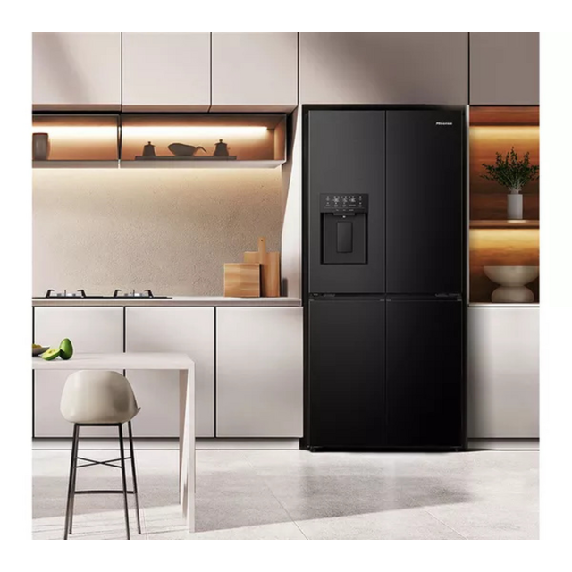 Hisense RQ5P470SYFD Total No Frost American Fridge Freezer - Water Dispenser - D Energy Rated - 