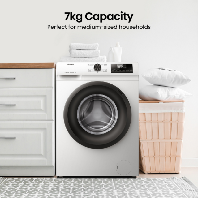 Hisense WF1Q7021BW 7Kg 1200 Spin Washing Machine - A Energy Rated - H85 W60 D43.5