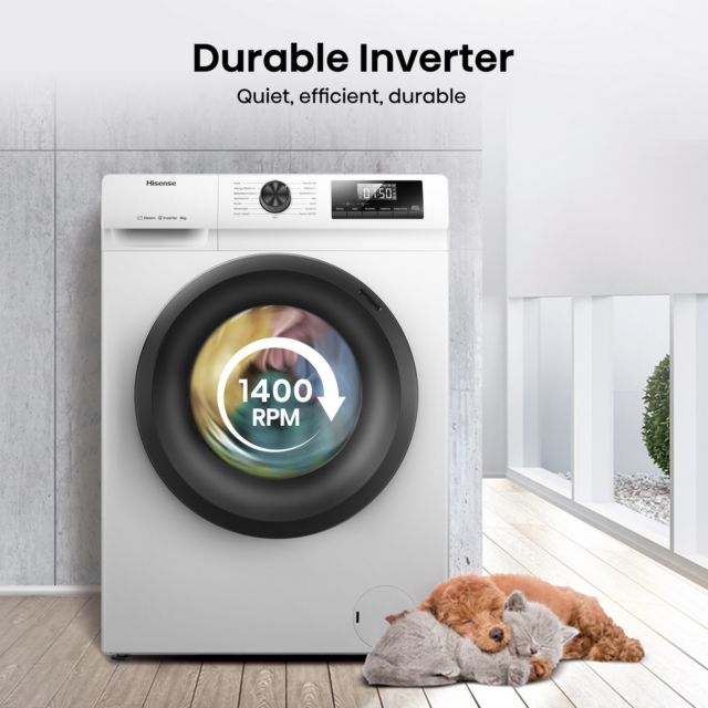 Hisense WF1Q8041BW 8Kg 1400 Spin Washing Machine - A Energy Rated - H85 W60 D52