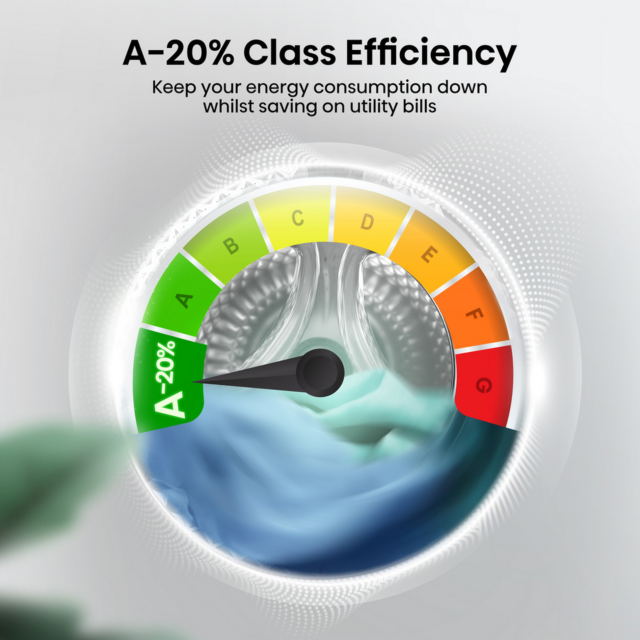 Hisense WF3S1043BB3 10.5Kg 1400 Spin Steam Washing Machine - A Energy Rated - H84.5 W59.5Xd 59
