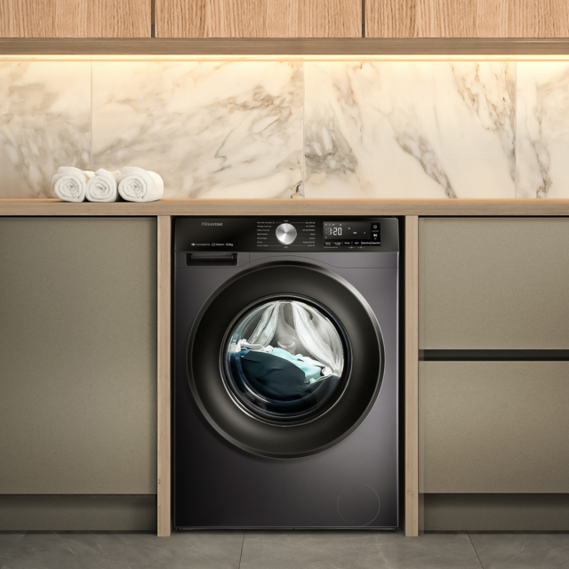 Hisense WF3S1043BB3 10.5Kg 1400 Spin Steam Washing Machine - A Energy Rated - H84.5 W59.5Xd 59