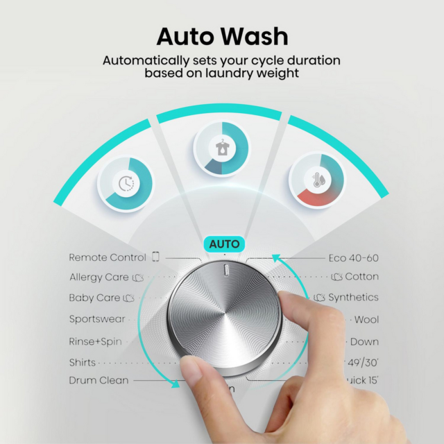Hisense WF3S1043BW3 10.5Kg 1400 Spin Washing Machine - A Energy Rated - H84.5 W59.5 D59