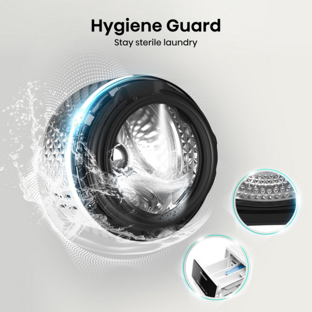 Hisense WF3S1043BW3 10.5Kg 1400 Spin Washing Machine - A Energy Rated - H84.5 W59.5 D59