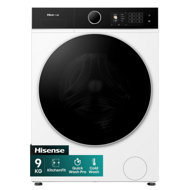 Hisense WF5I9043BWFS 9Kg 1400 Spin Washing Machine - A Energy Rated - H85 W60 D47