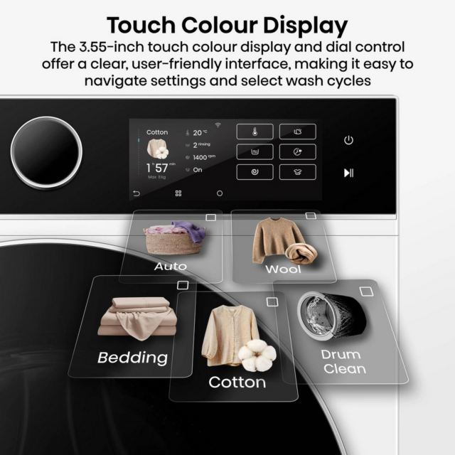 Hisense WF5I9043BWFS 9Kg 1400 Spin Washing Machine - A Energy Rated - H85 W60 D47