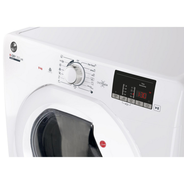 Hoover HLE V9DG-80 HLEV9DG-80 9kg Vented Tumble Dryer - White
