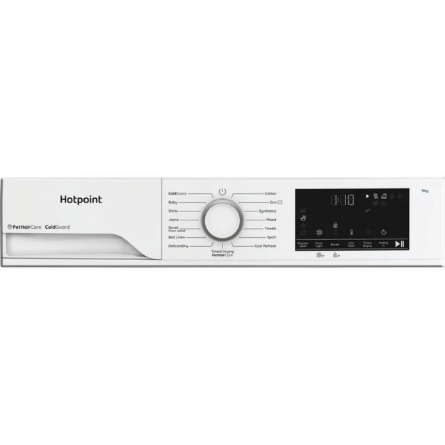 Hotpoint CHD93MWWSUK 9Kg Heat Pump Tumble Dryer With Pet Hair Care - H84.6 W59.8 D60.7