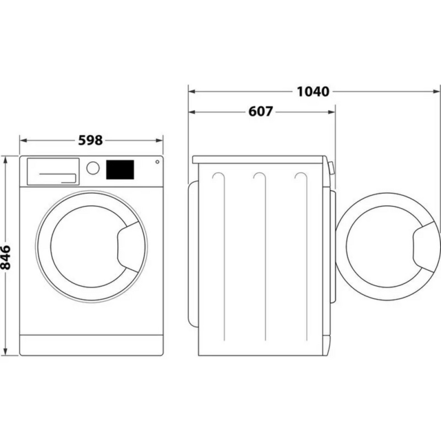 Hotpoint CHD93MWWSUK 9Kg Heat Pump Tumble Dryer With Pet Hair Care - H84.6 W59.8 D60.7