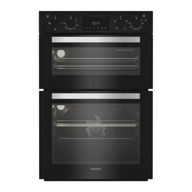 Hotpoint DIH10DB Double Oven Fan Oven Top 38L/Bottom 75L - H89 W59.4 D56.7