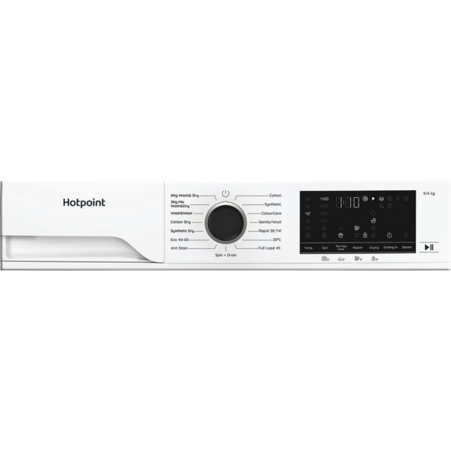 Hotpoint HBD9681ANTSTAIN 9Kg/6Kg 1400 Spin Washer Dryer - A/D Energy Rated - H84.5 W60 D60