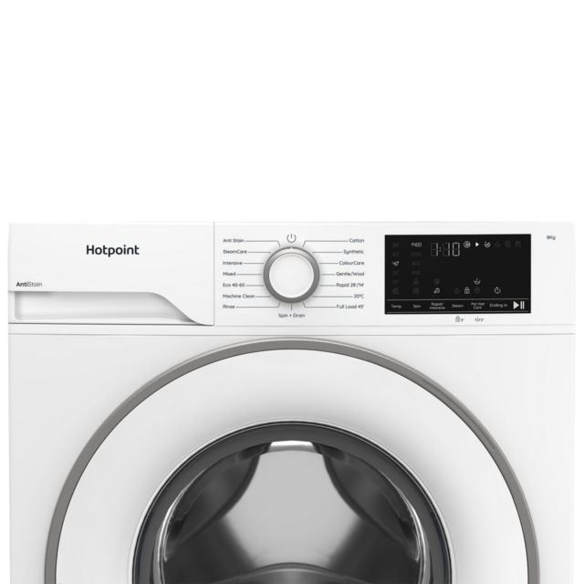 Hotpoint HEV841WUK 8Kg 1400 Spin Washing Machine - A Energy Rated - H84.5 W60 D54.6
