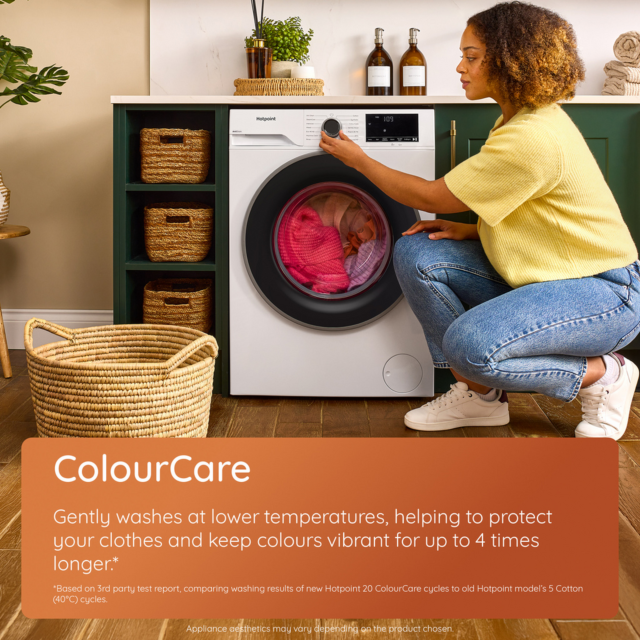 Hotpoint HEV841WUK 8Kg 1400 Spin Washing Machine - A Energy Rated - H84.5 W60 D54.6