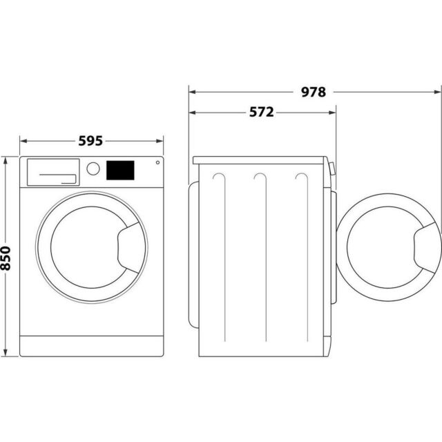 Hotpoint NSWE7469WSUK 7Kg 1400 Spin Washing Machine - A Energy Rated - H85 W59.5 D54