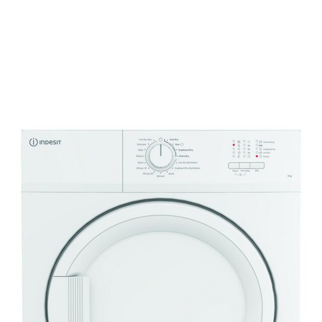 Indesit CYDA81WWGLUK 8Kg Vented Tumble Dryer - C Energy Rated - H84.6 W59.7 D58.4