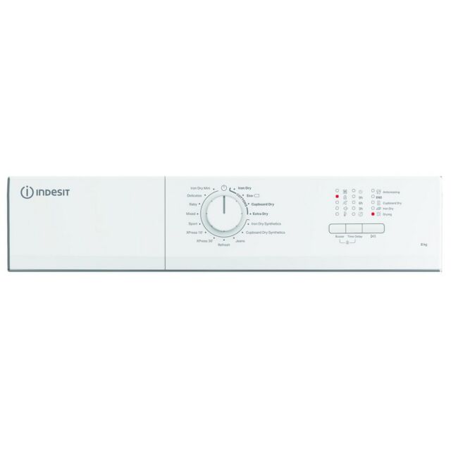 Indesit CYDA81WWGLUK 8Kg Vented Tumble Dryer - C Energy Rated - H84.6 W59.7 D58.4